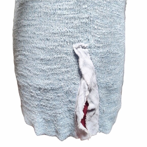 Free People Storm Blue Mountain Song Henley Long Sleeve Knit Sweater Size L - Picture 7 of 9